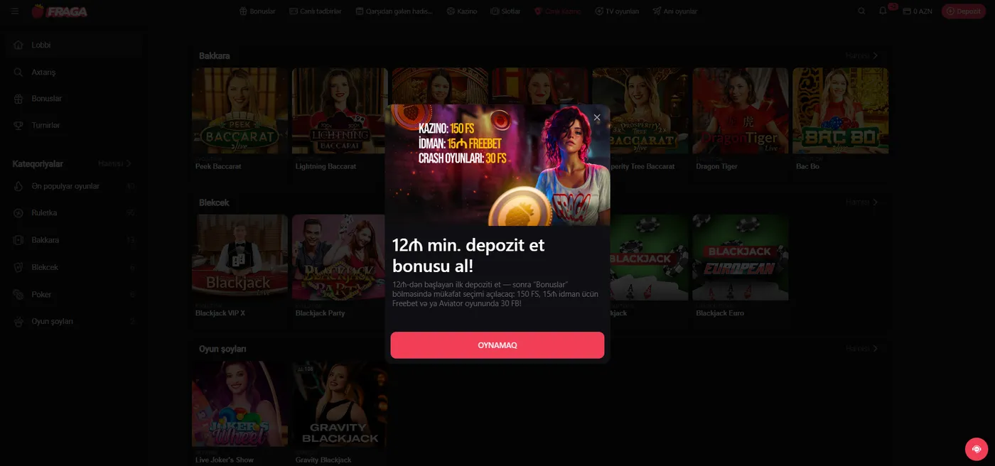 Yeni istifadəçilər üçün səxavətli xoşgəldin bonusu